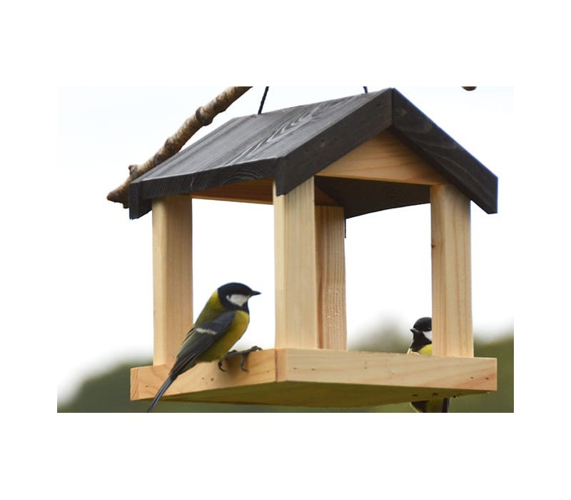 Mangeoire ddiamètreexterieur pour oiseaux, abri en bois a suspendre